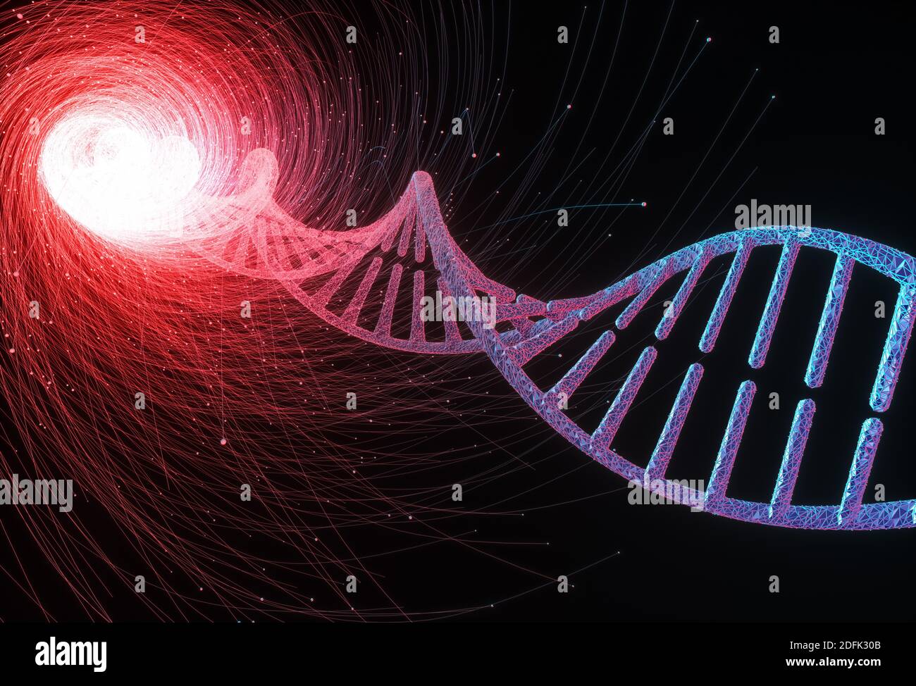 DNA research, conceptual illustration Stock Photo