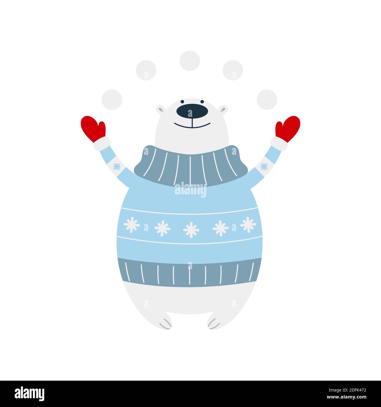 Set Cute Polar Bear Stickers Various Stock Vector (Royalty Free