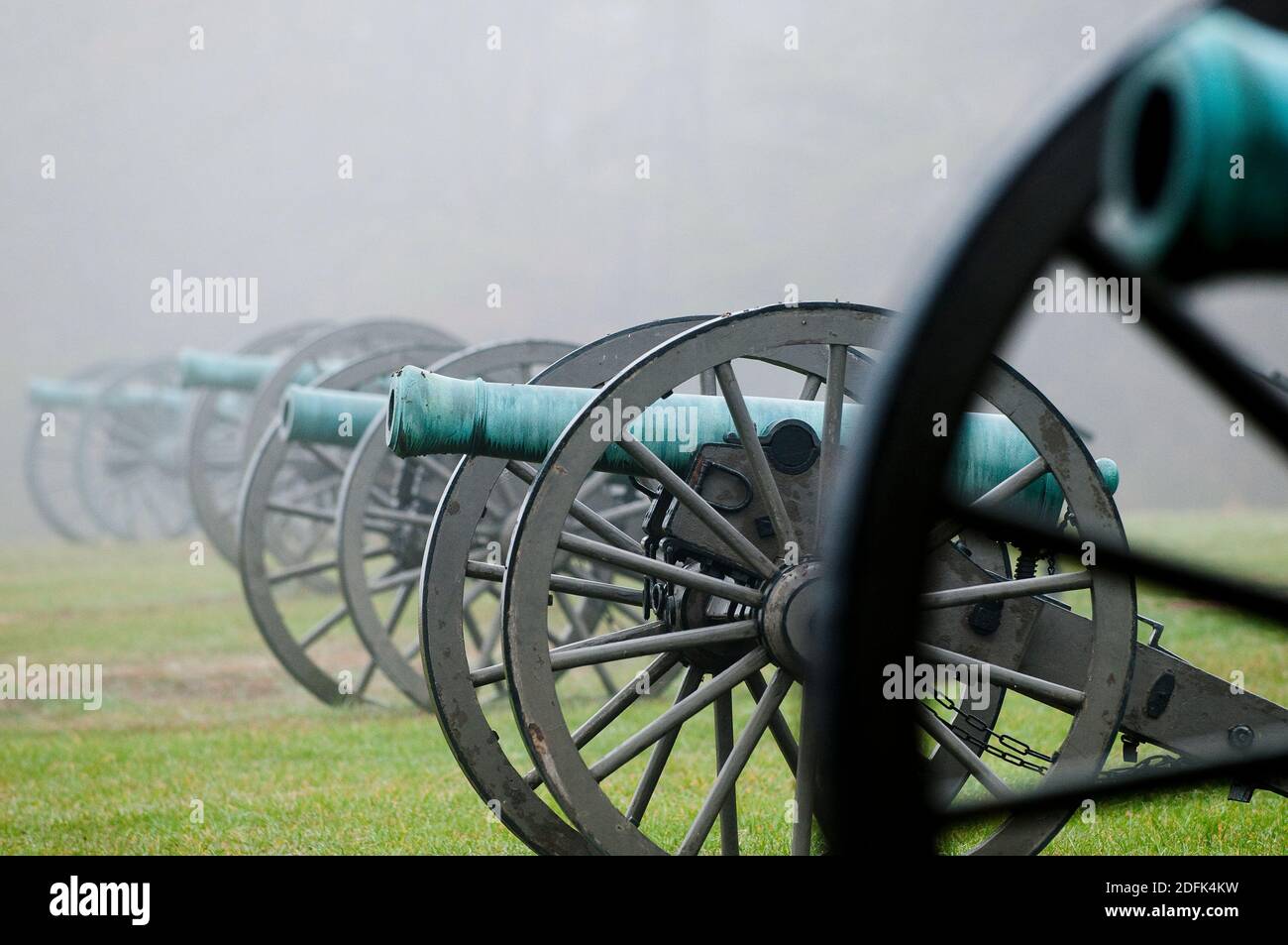 Cannons at Manassas National Battlefield, Virginia. Stock Photo