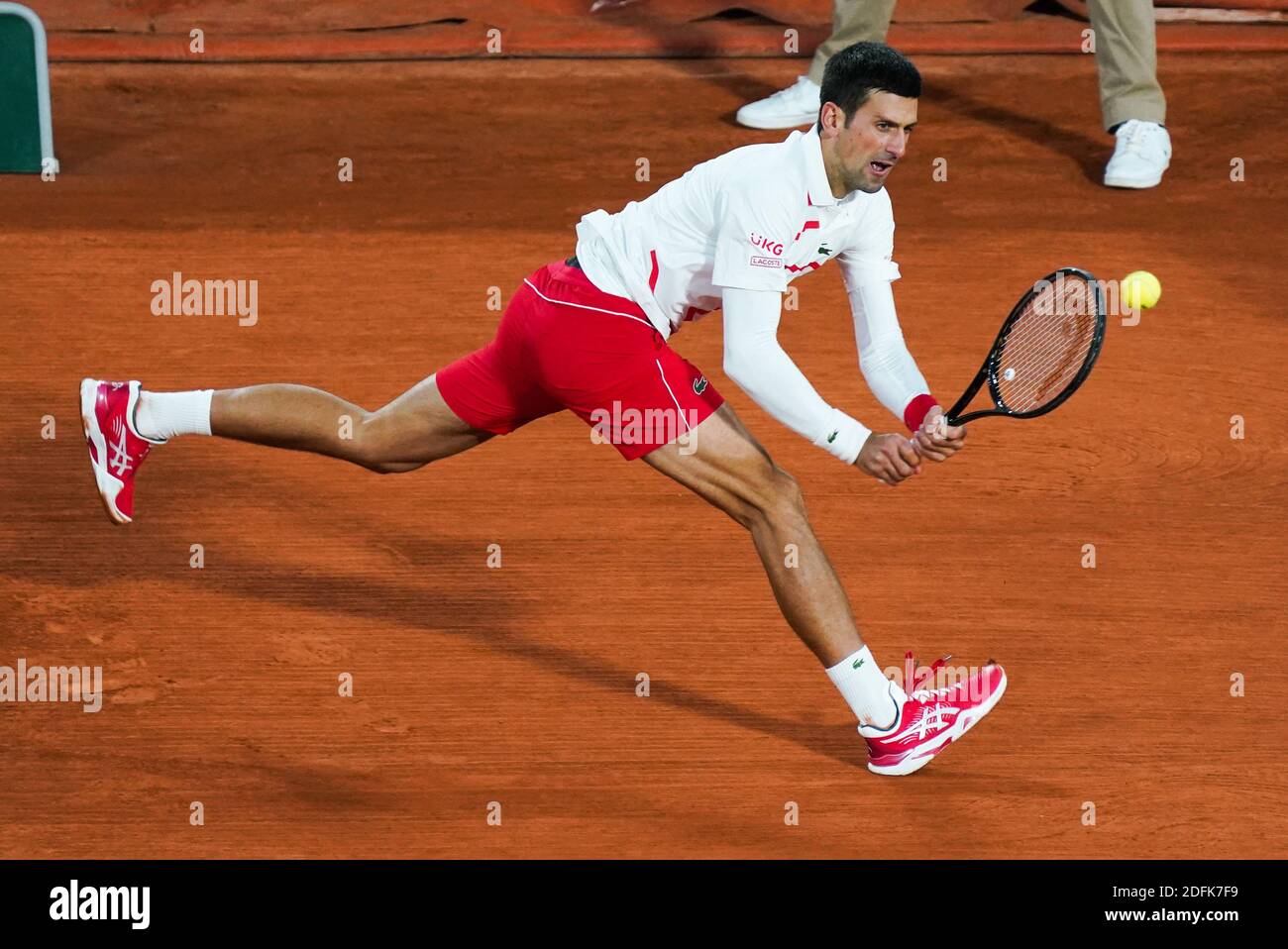 Novak Djokovic Of Serbia During His Men S Singles Third Round Match Against Daniel Elahi Galan Of Colombia On Day Seven Of The 2020 French Open At Roland Garros On October 03 2020