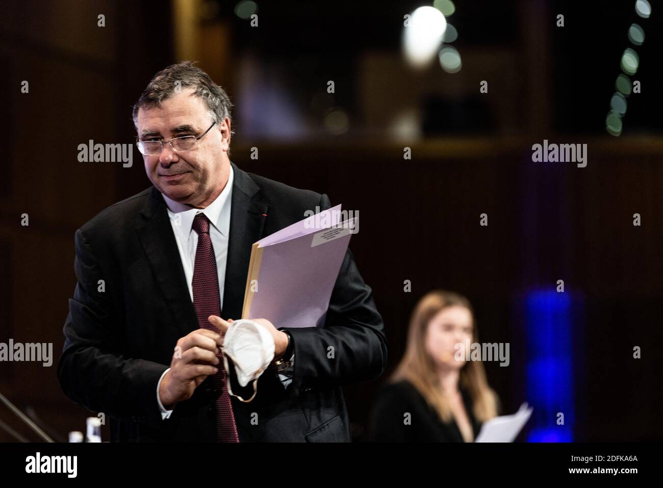Patrick Poyanne, Cherman and CEO of Total, during the inaugural day of the Paris Infraweek 2020 held at the ministry of economy, finances and reflation at Bercy. Paris, France, October 5, 2020. Photo by Daniel Derajinksi/ABACAPRESS.COM Stock Photo