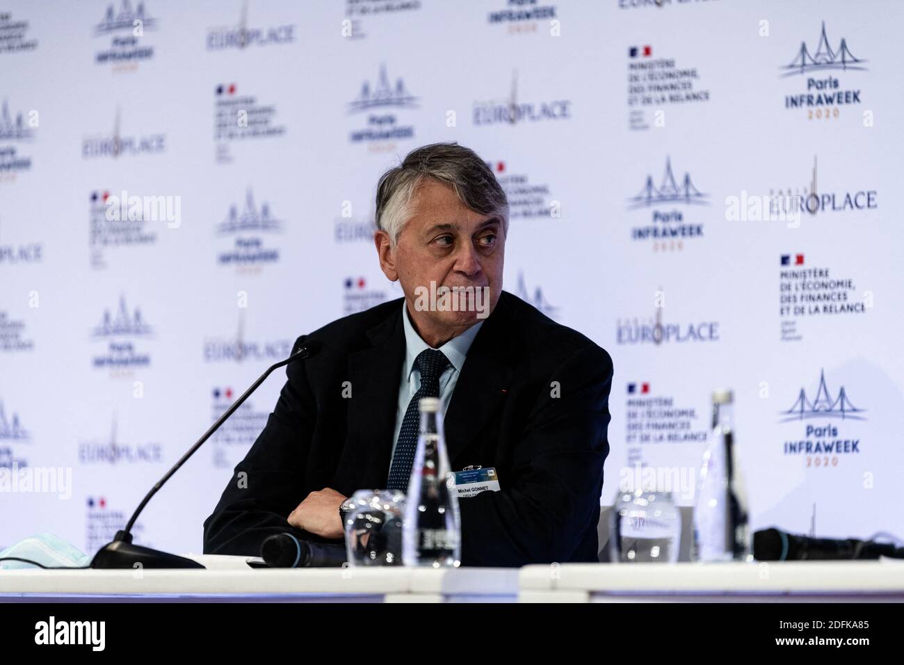 Michel Gonnet, Partner at GB2A Finance, during the inaugural day of the Paris Infraweek 2020 held at the ministry of economy, finances and reflation at Bercy. Paris, France, October 5, 2020. Photo by Daniel Derajinksi/ABACAPRESS.COM Stock Photo