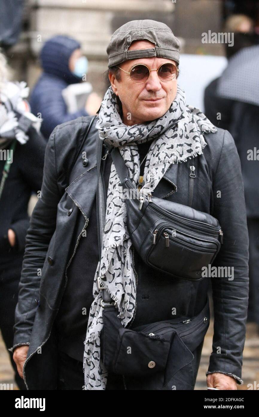 Francis Lalanne at the funeral ceremony for French actor and singer  Juliette Gréco at Saint-Germain-des-Pres church in Paris, France on October  5, 2020. The legendary French actor and singer Juliette Gréco, whose