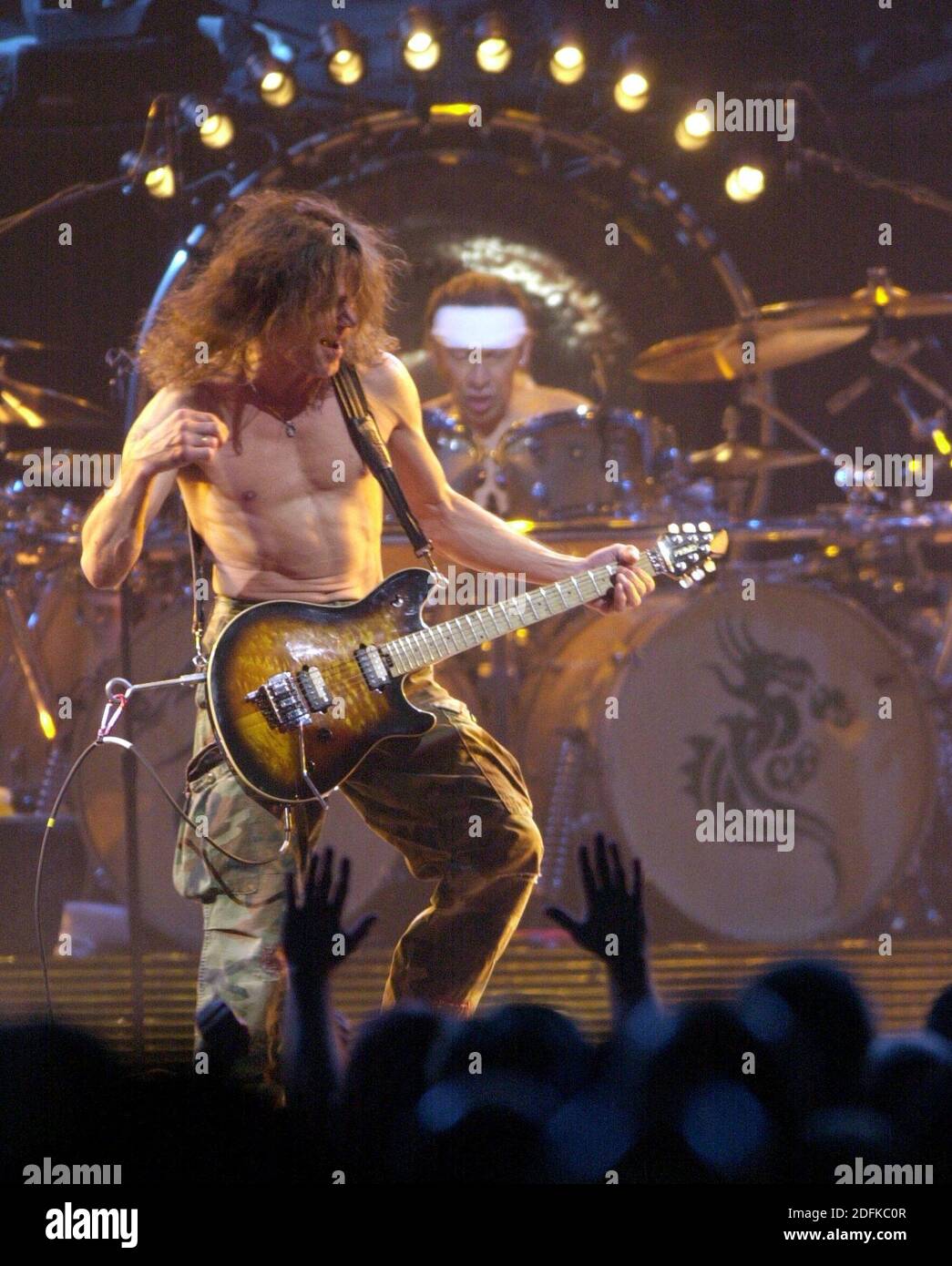 NO FILM, NO VIDEO, NO TV, NO DOCUMENTARY - File photo dated August 10, 2004  of Eddie Van Halen performs during Van Halen's concert at the HP Pavilion  in San Jose, CA,