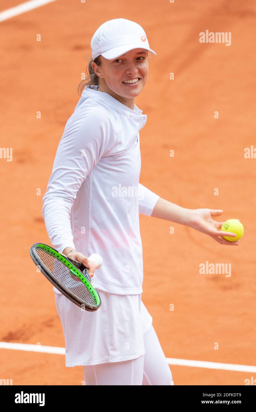 Iga Swiatek of Poland during the day twelve semi-finals at Roland Garros on  October 8, 2020 in Paris, France. Photo by Laurent Zabulon/ABACAPRESS.COM  Stock Photo - Alamy