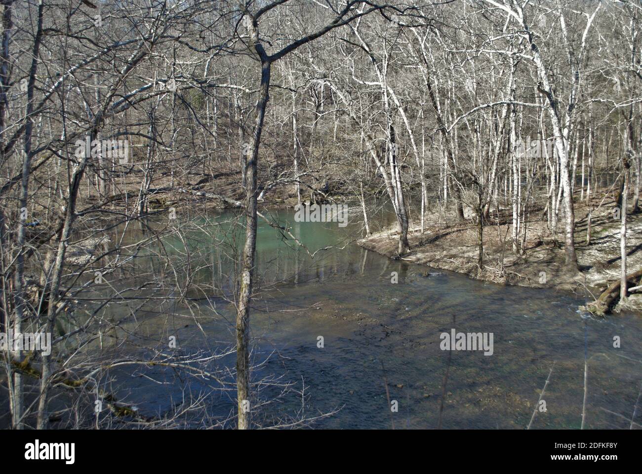 Little Miami river in the spring near yellow springs ohio Stock Photo
