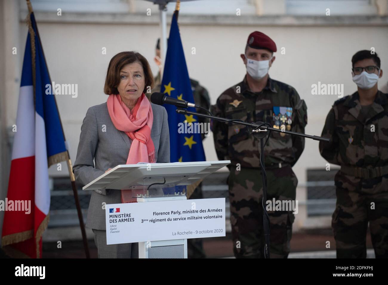 French minister of army Florence Parly meets with dozen young recruit ...