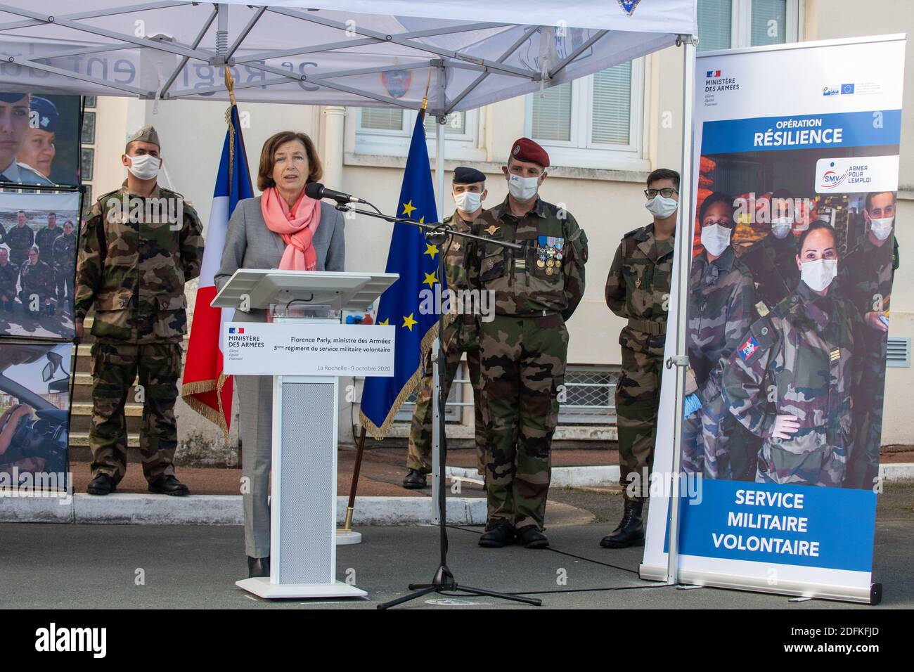 French minister of army Florence Parly meets with dozen young recruit ...