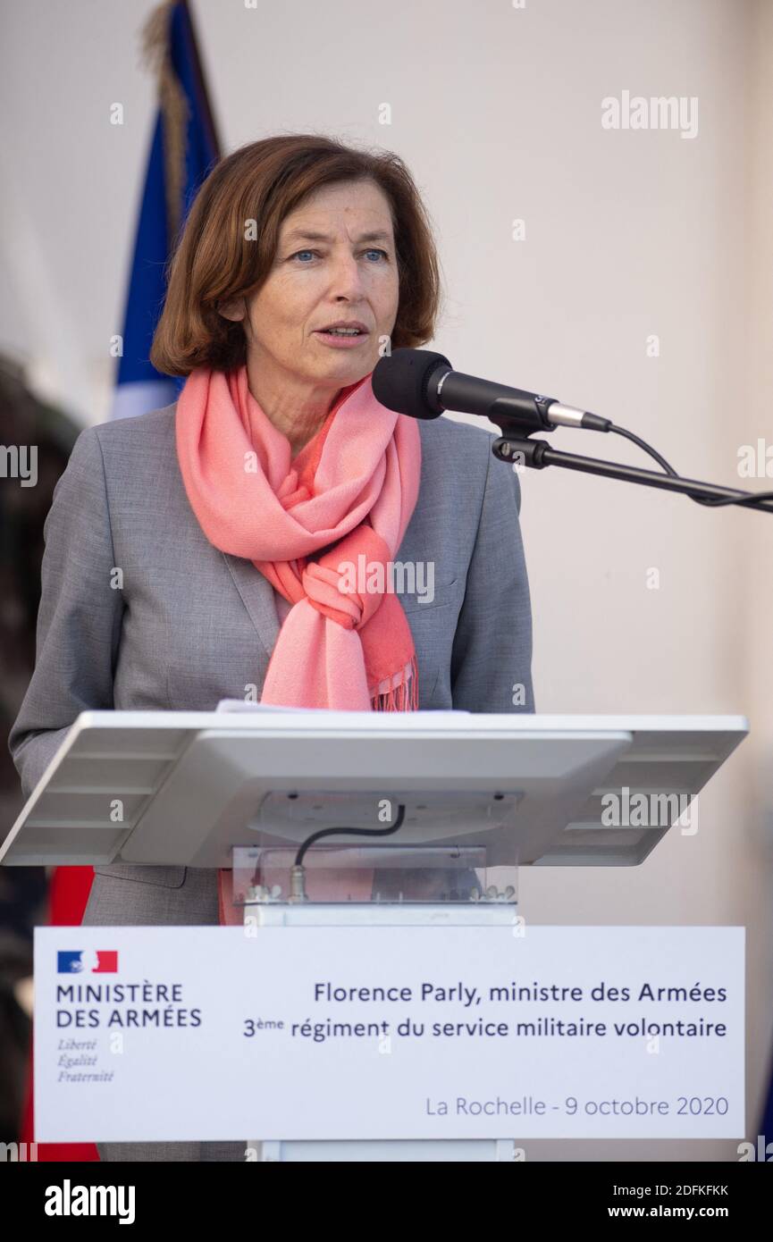 French minister of army Florence Parly meets with dozen young recruit ...
