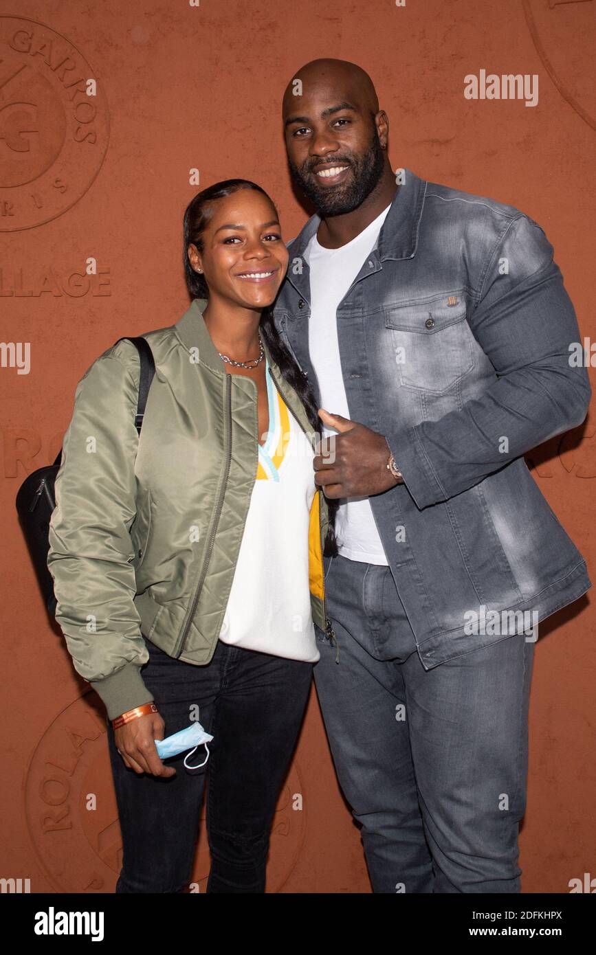 Teddy Riner and his wife Luthna Plocus attend the French Open at Roland  Garros stadium on October 11, 2020 in Paris, France. Photo by Laurent  Zabulon/ABACAPRESS.COM Stock Photo - Alamy