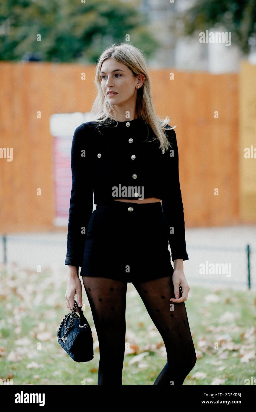 Camille Charrière at the Chanel SS21 Show at the Grand Palais in Paris