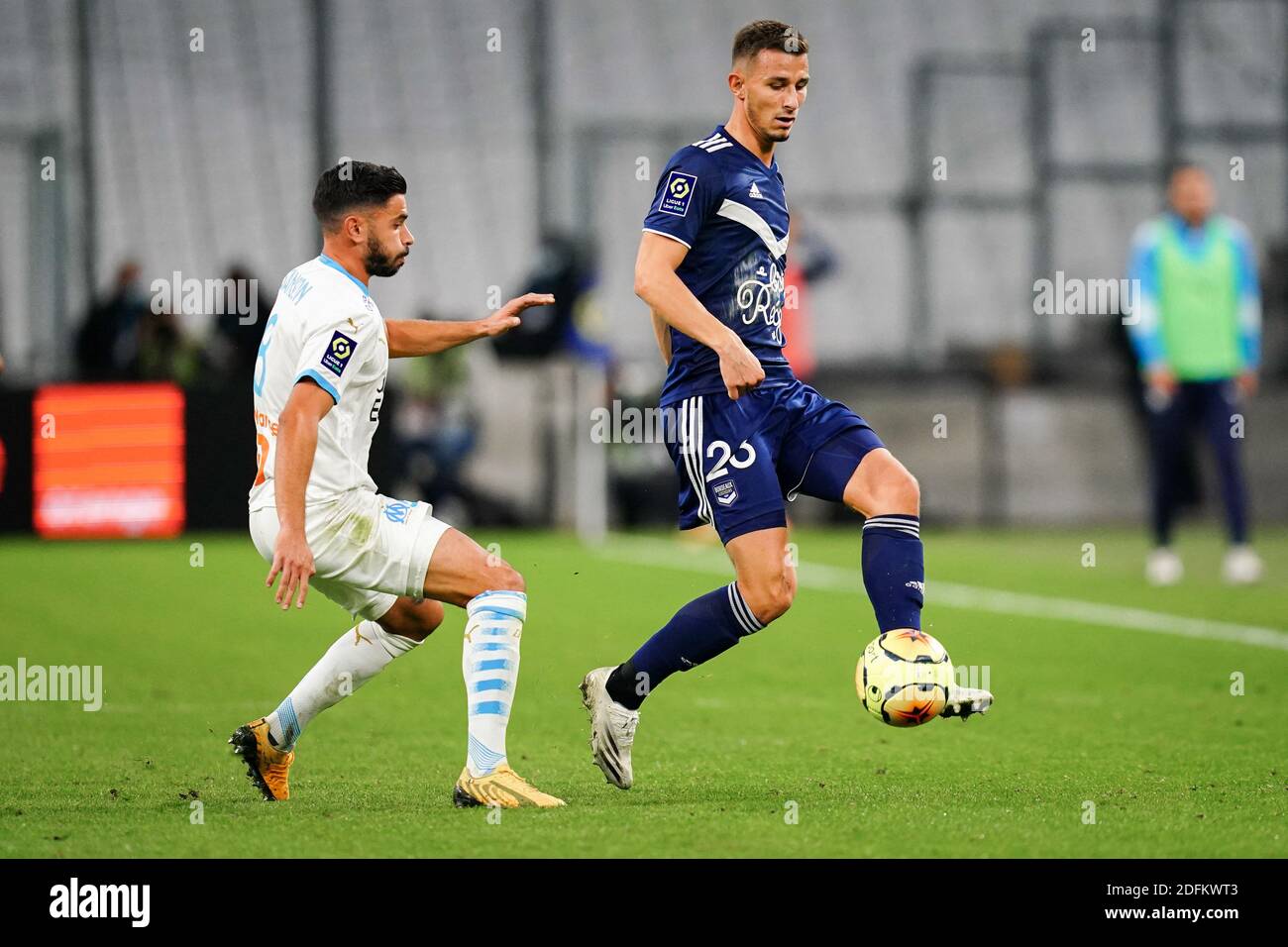 Remi Oudin (FCGB) during the French Ligue 1 Olympique de Marseille (OM) vs  Football Club Girondin de Bordeaux (FCGB) football match at the Orange  Velodrome, in Marseille, France on October 17, 2020.