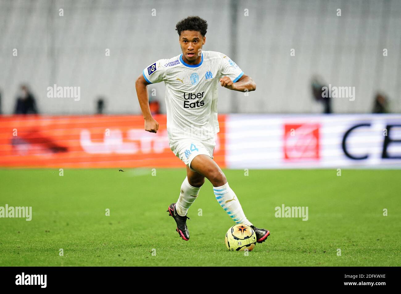 Boubacar Kamara (OM) during the French Ligue 1 Olympique de Marseille (OM)  vs Football Club Girondin de Bordeaux (FCGB) football match at the Orange  Velodrome, in Marseille, France on October 17, 2020.