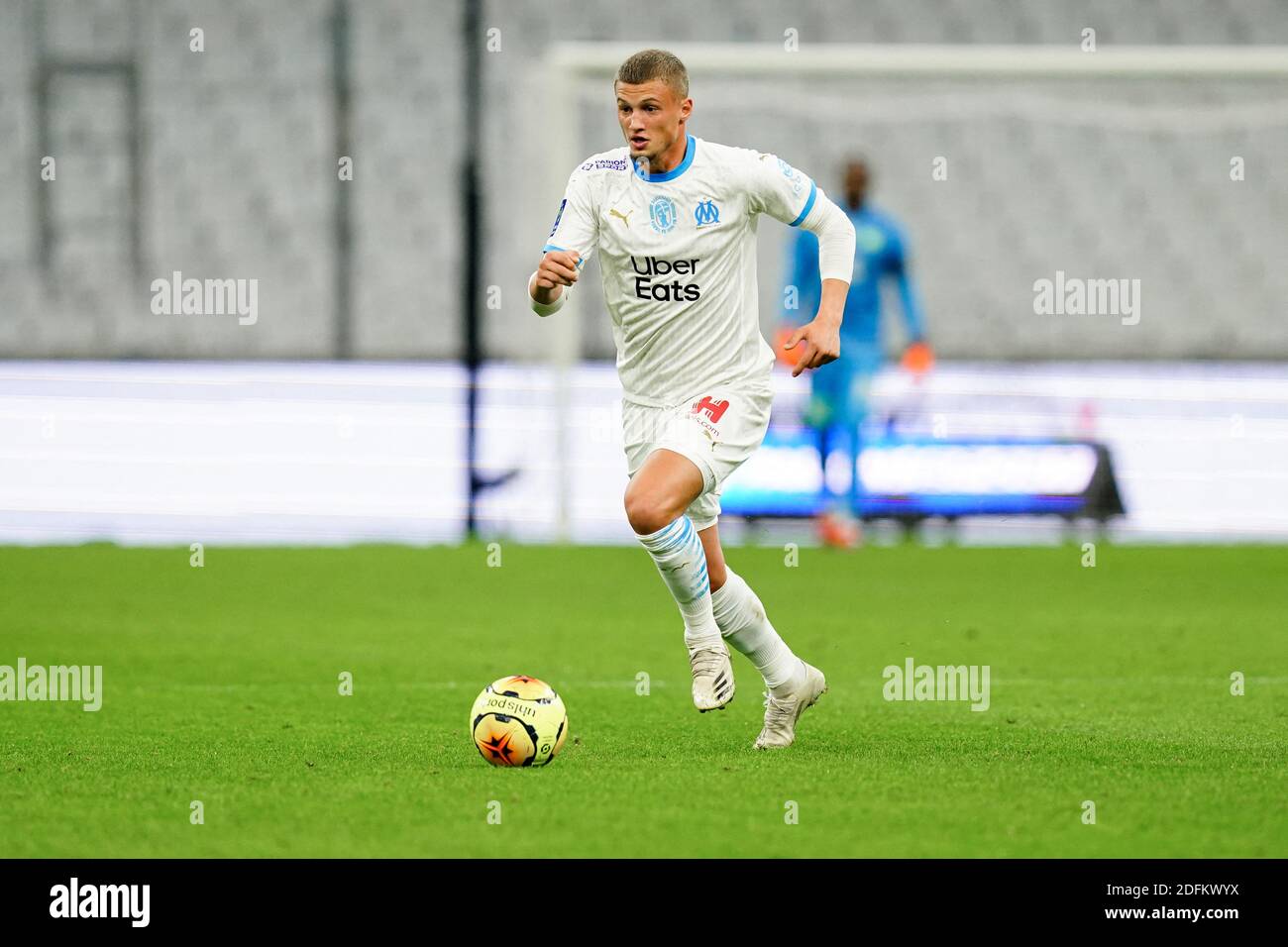 Mickael Cuisance (OM) in action for the first time with his new club of  Marseille during the French Ligue 1 Olympique de Marseille (OM) vs Football  Club Girondin de Bordeaux (FCGB) football