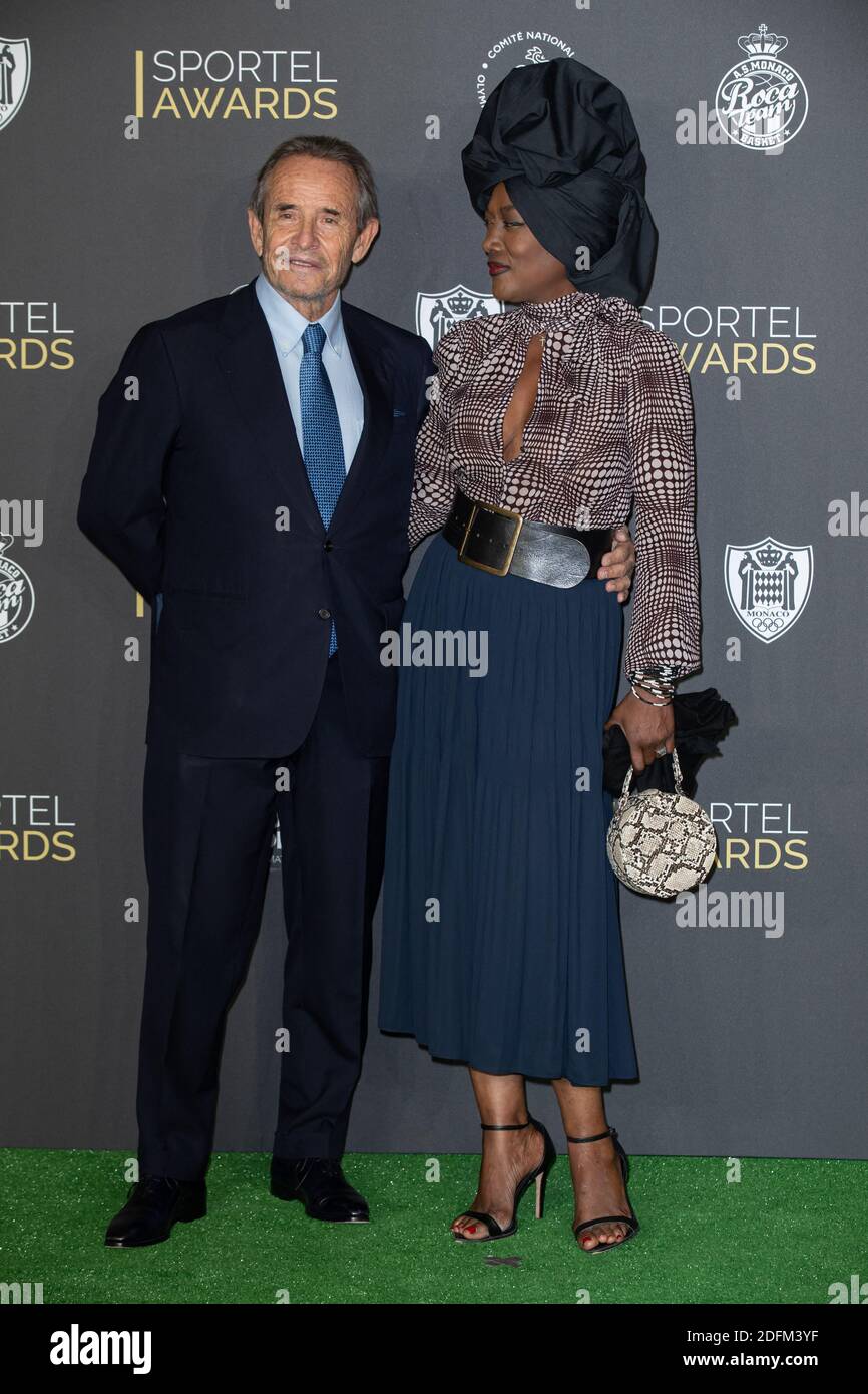 Jacky Ickx, Khadja Nin attends the Sportel Awards Gala held at the Grimaldi  Forum on October 27, 2020 in Monaco. Photo by Marco  Piovanotto/ABACAPRESS.COM Stock Photo - Alamy