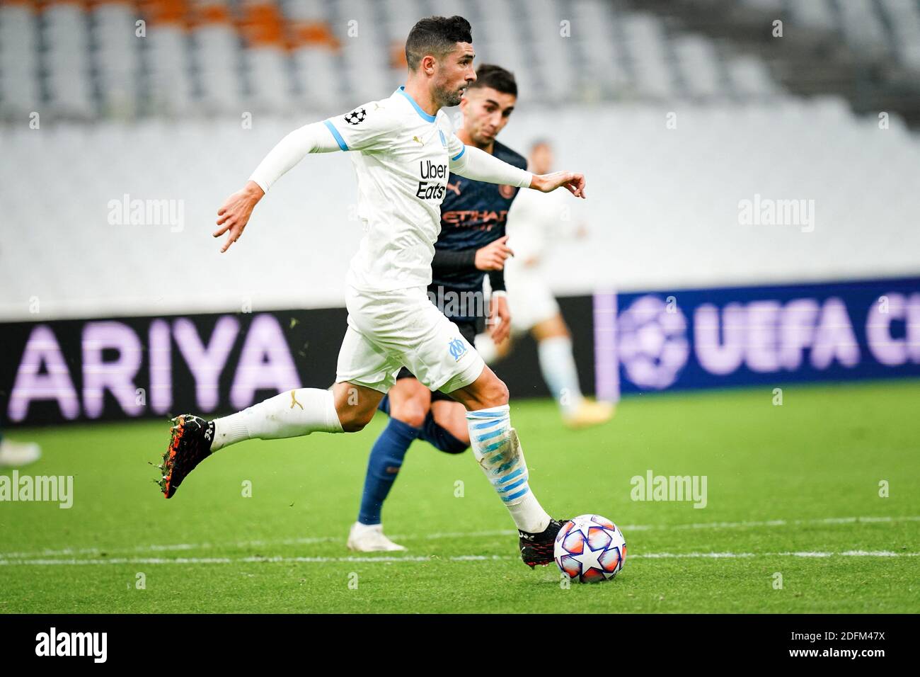 Alvaro Gonzalez (OM) during the Champions League match Olympique de Marseille (OM) vs Manchester City (MANC) in Orange Velodrome, Marseille, France on October 27, 2020. Photo by Julien Poupart/ABACAPRESS.COM Stock Photo