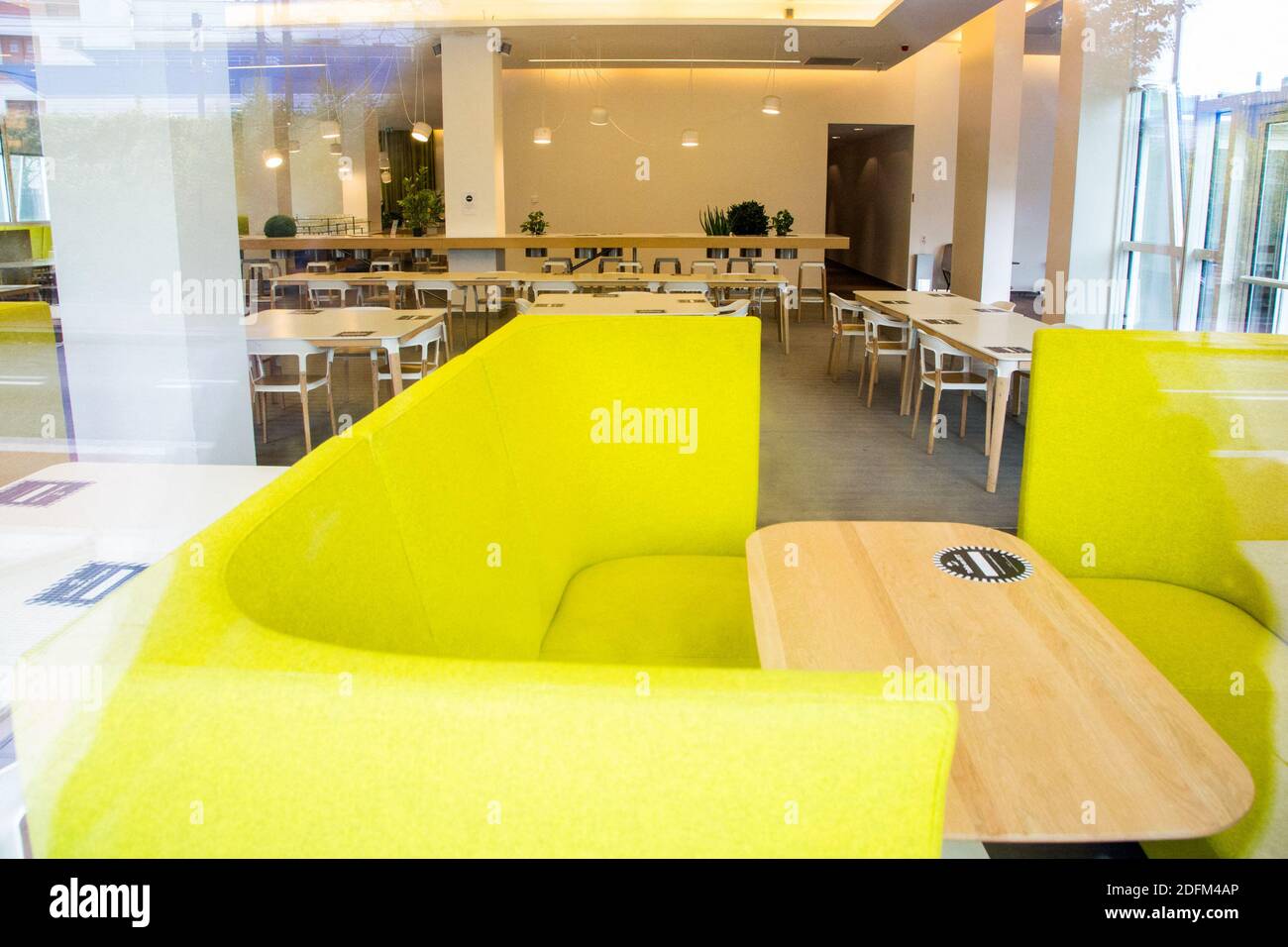 A view of the cafeteria at McDonald's headquarters. Sodexo announces