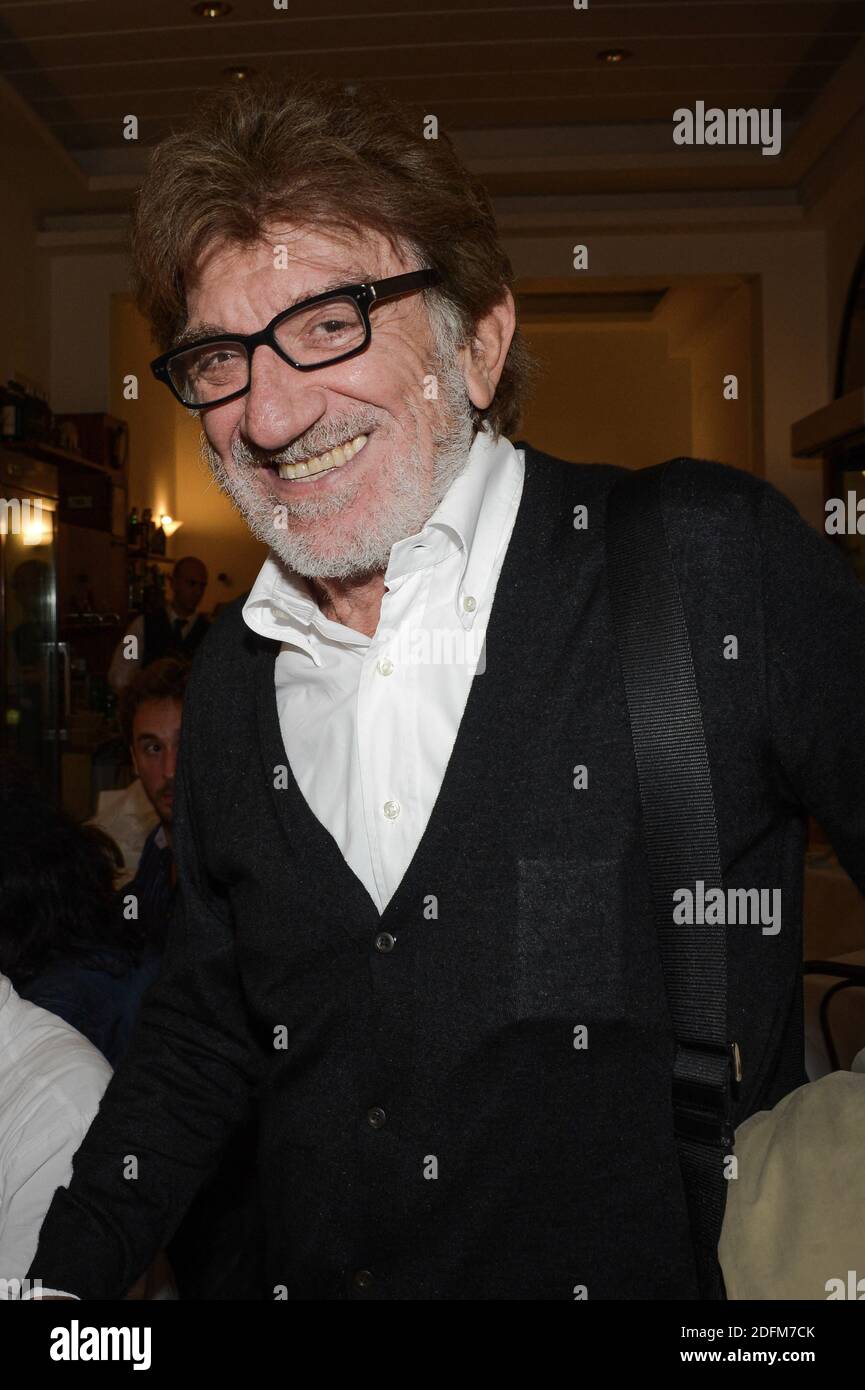 Undated file of the Italian actor Luigi 'Gigi' Proietti is seen at Da Dante restaurant in Rome, Italy. Italian comedy great Gigi Proietti dies, on his 80th birthday, on November 02, 2020. Photo by Reynaud/APS-Medias/ABACAPRESS.COM Stock Photo