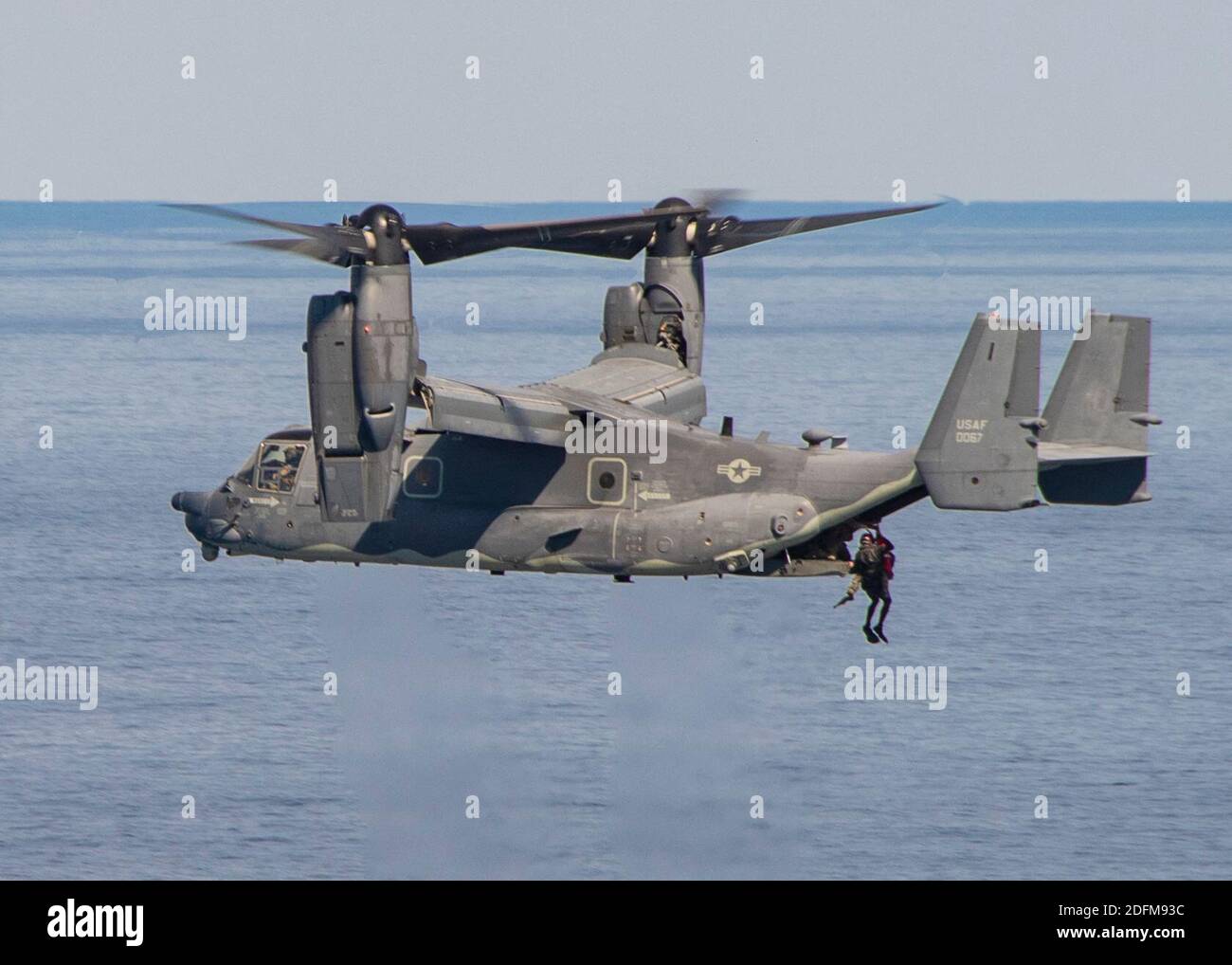 Handout photo dated October 28, 2020 of a U.S. Air Force CV-22 Osprey ...