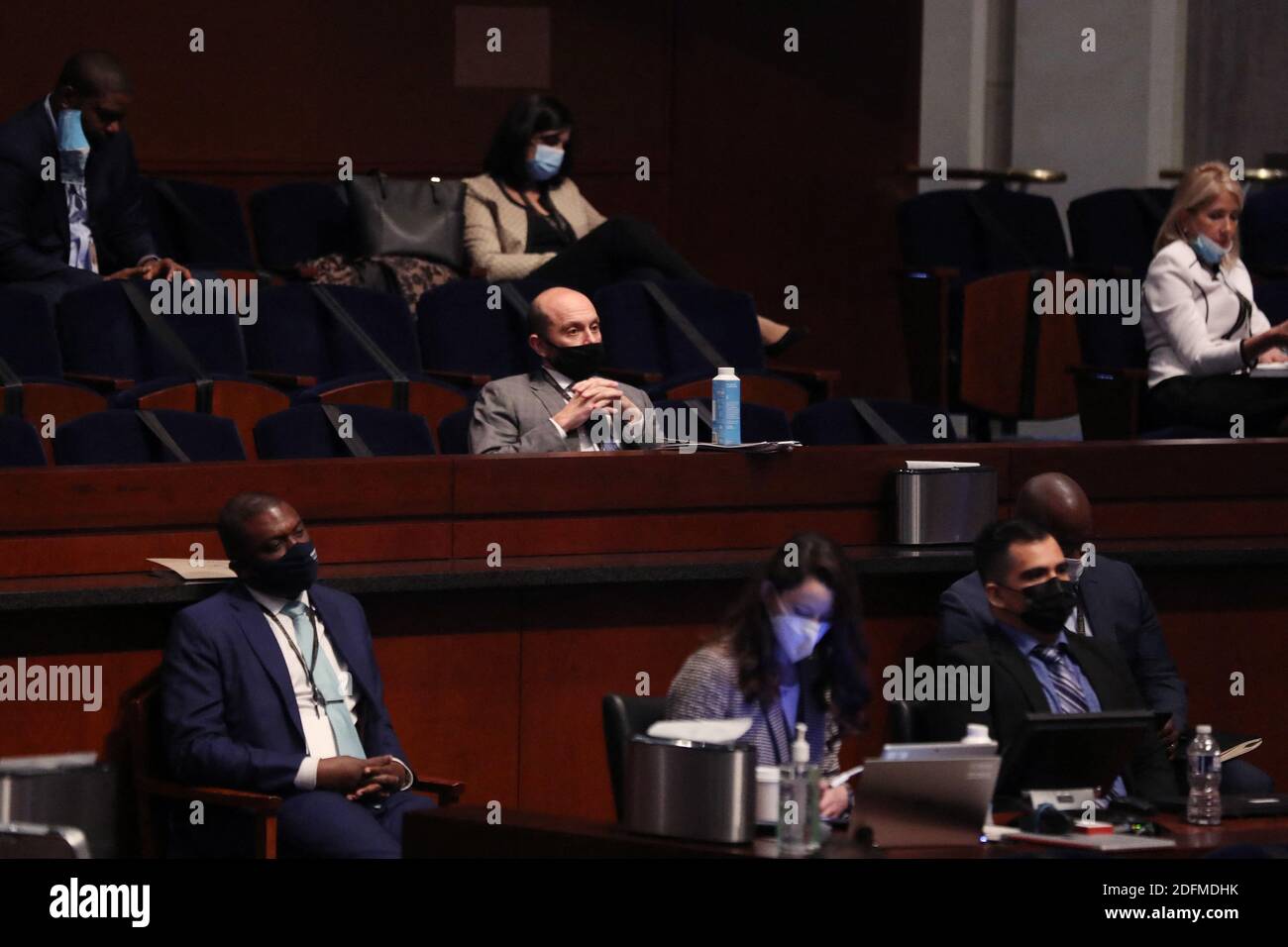 Newly-elected members of the U.S. House of Representatives attend a briefing by current chiefs of staff during orientation in the U.S. Capitol Visitors Center Congressional Auditorium November 13, 2020 in Washington, DC. Although about a dozen races have yet to be called across the country -- and at least one new member at home due to a coronavirus infection -- about 50 new members of Congress gathered to start the process of hiring staff and setting up offices as they transition to Washington. Photo by Chip Somodevilla/Pool/ABACAPRESS.COM Stock Photo