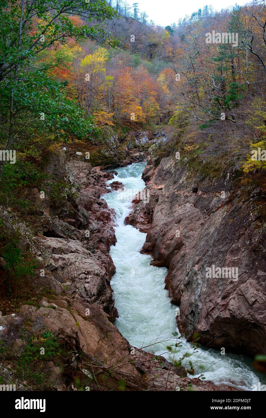 White River in the granite gorge, Republic of Adygea Stock Photo - Alamy