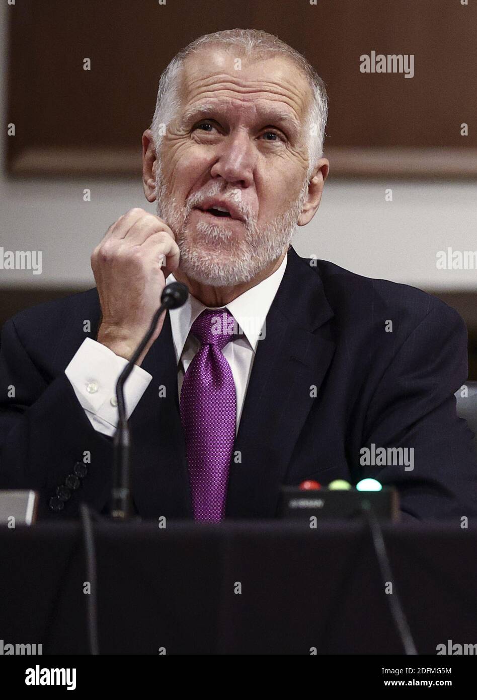 U.S. Senator Thom Tillis (R-NC) attends a Senate Judiciary Committee hearing titled, 'Breaking the News: Censorship, Suppression, and the 2020 Election,âÂ€Â on Facebook and Twitter's content moderation practices, on Capitol Hill in Washington, DC, USA, November 17, 2020. Photo by Hannah McKay/Pool/ABACAPRESS.COM Stock Photo