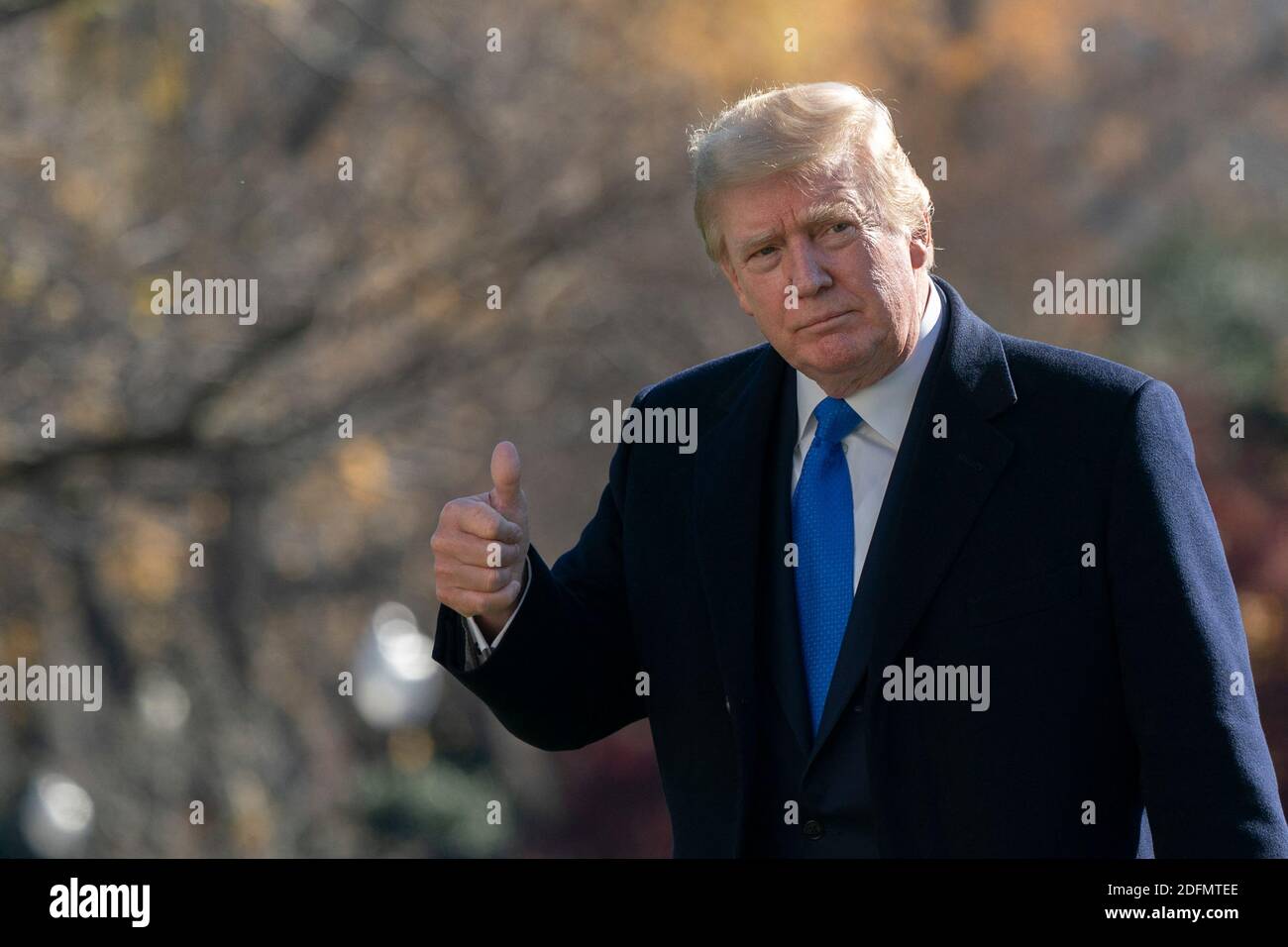 United States President Donald Trump returns to the White House after ...