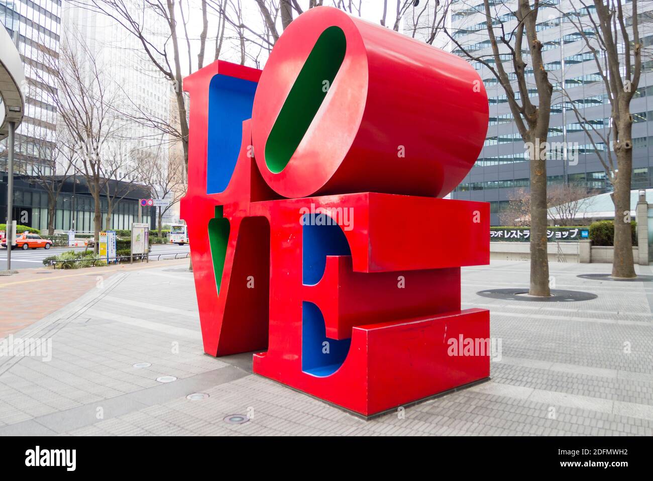 LOVE Sculpture in Shinjuku, Tokyo Stock Photo