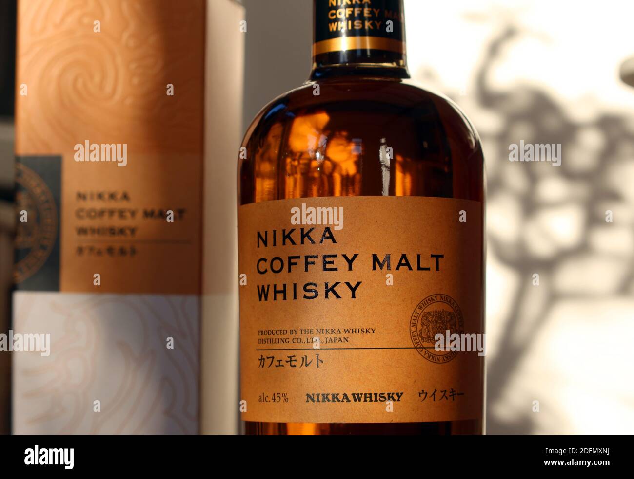 Nikka Whisky Distilling, Nikka Coffey malt Whisky, Japanese whisky Stock Photo