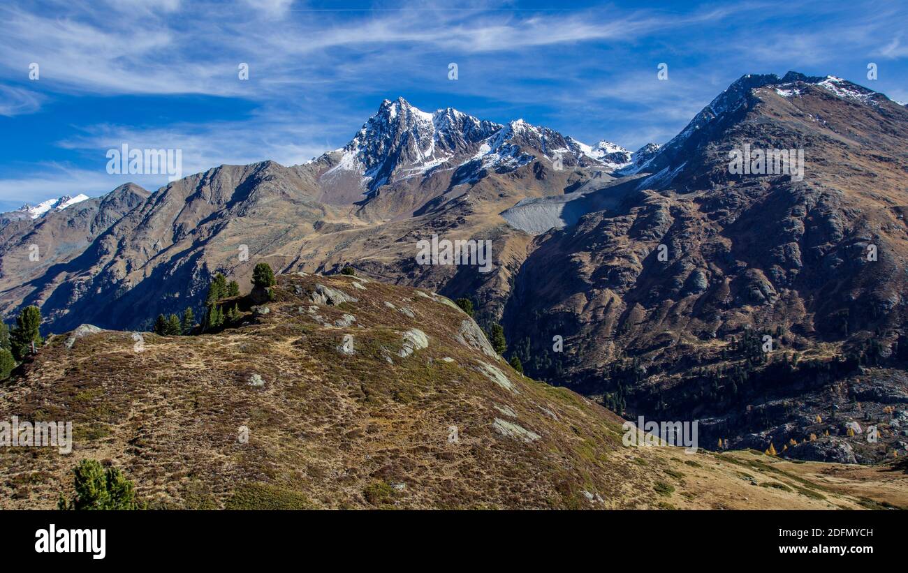 Bergwelt im Kaunertal, Tirol, Österreich Stock Photo