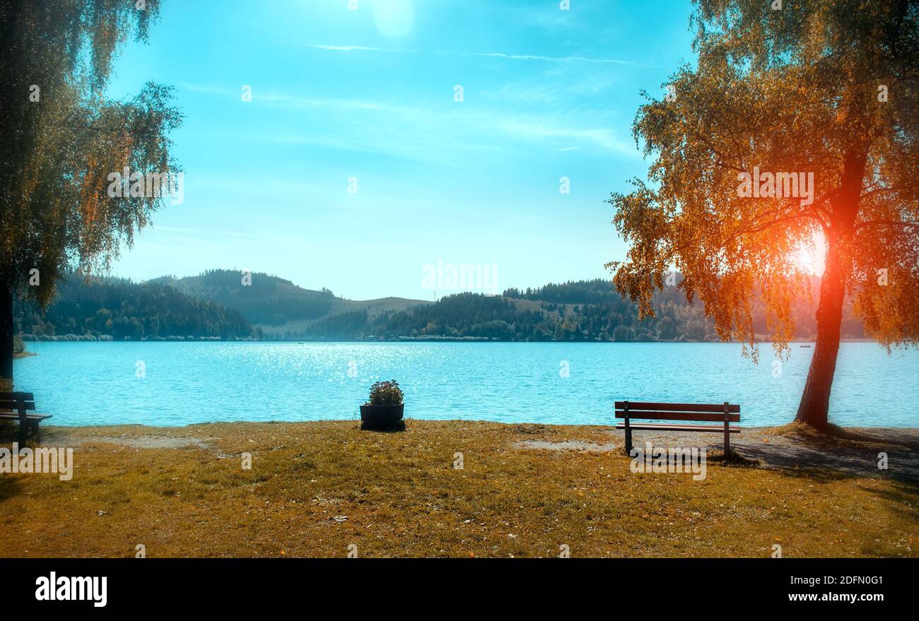 Palcmanska Masa Lake in east Slovakia. Stock Photo