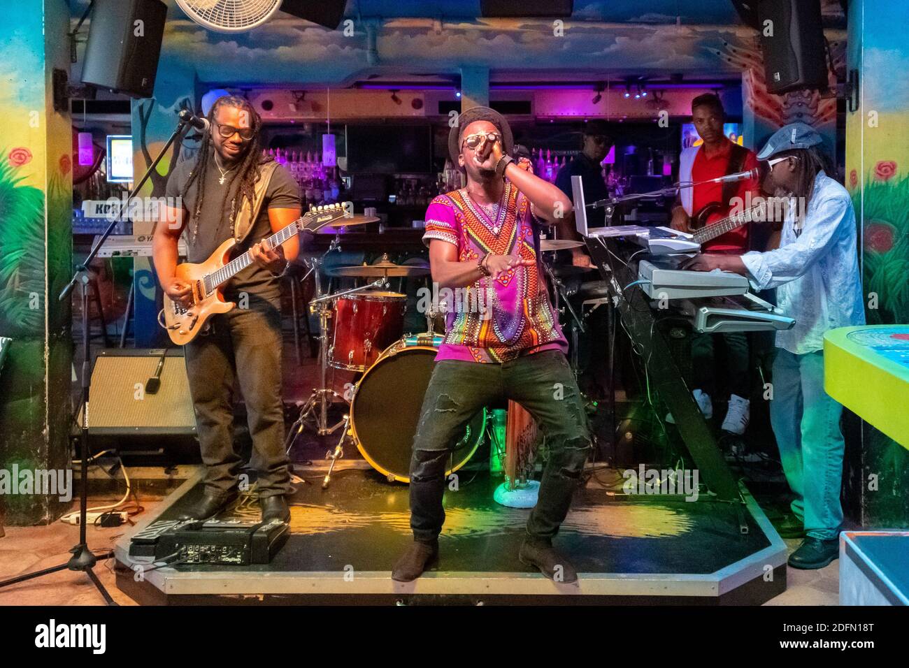 Mango's Tropical Cafe in Ocean Drive, Miami, USA Stock Photo Alamy