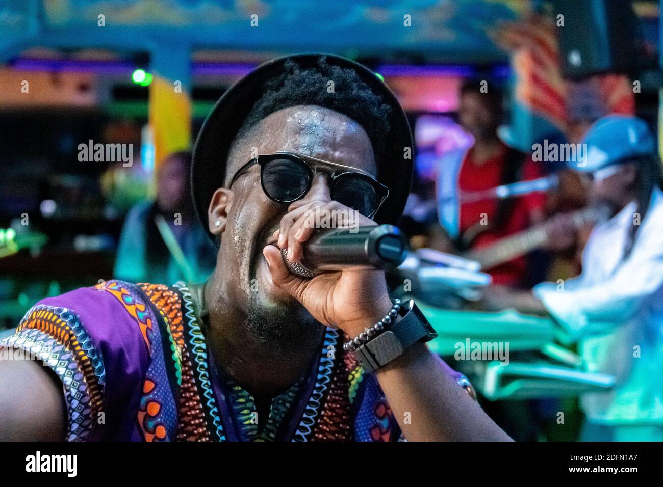 Mango's Tropical Cafe in Ocean Drive, Miami, USA Stock Photo Alamy