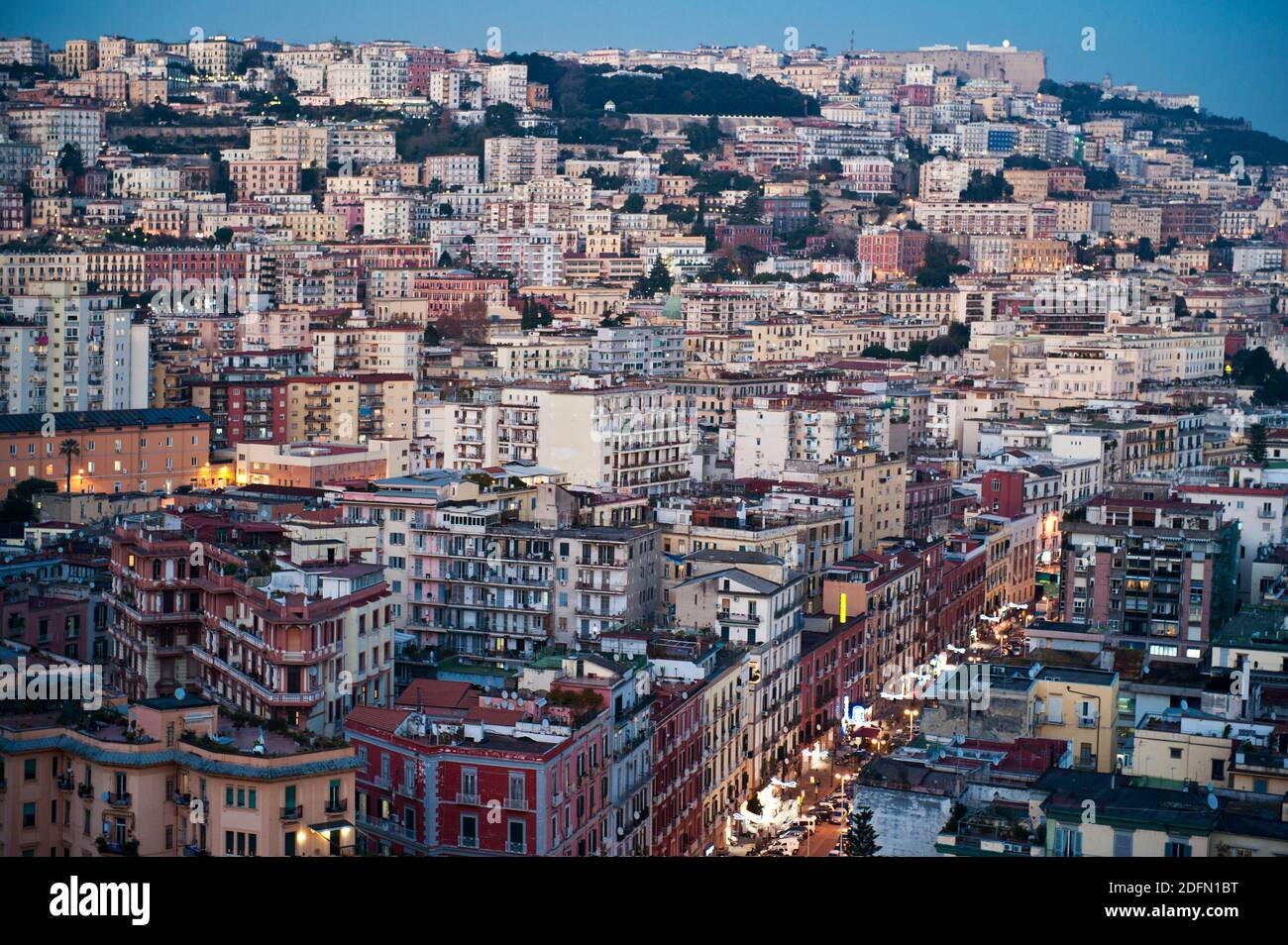 View of Naples from San Antonio a Posillipo Stock Photo