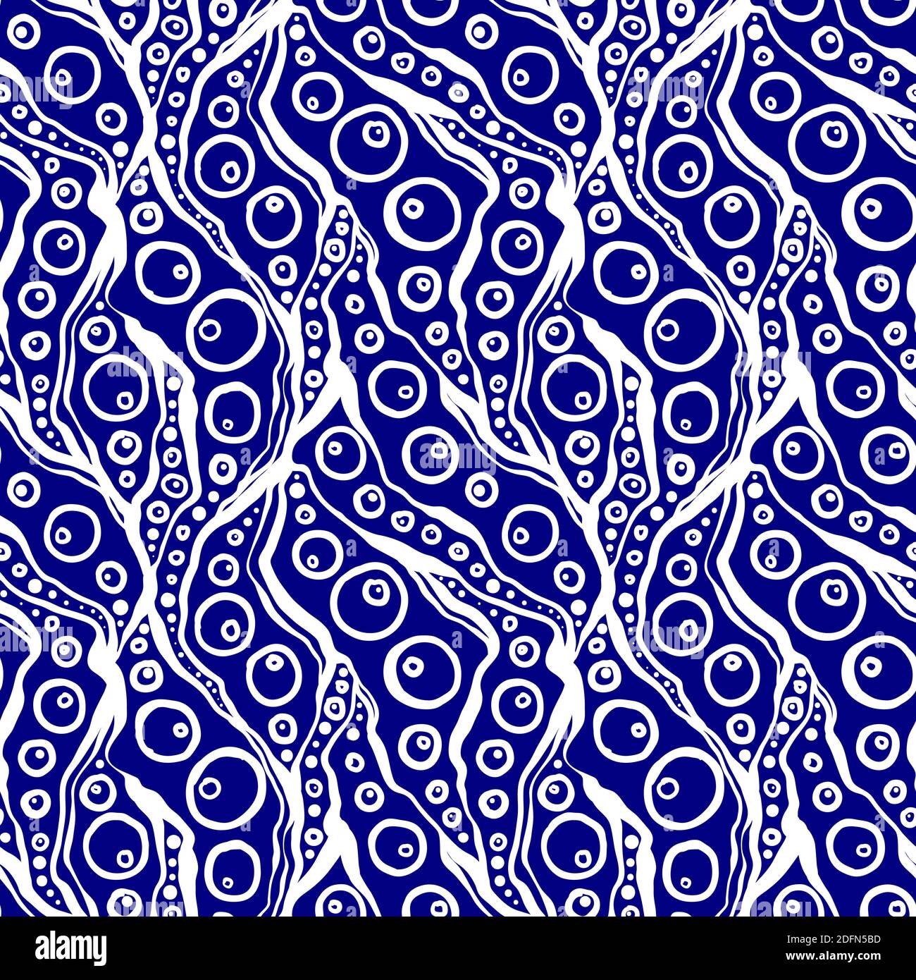 Seamless hand drawn ink pattern. Creative endless background with blots ...