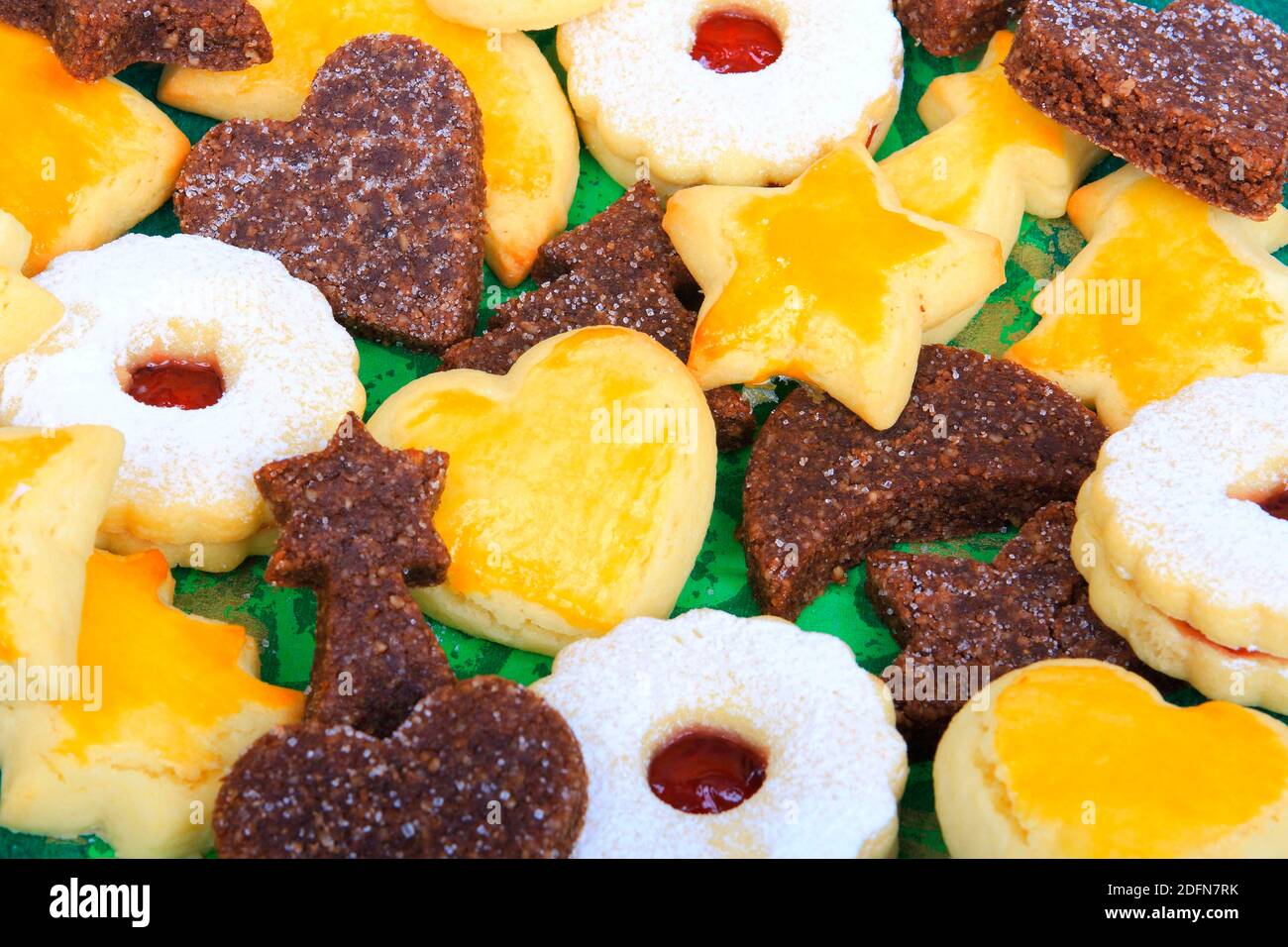 Christmas cookies, Milaenderli, rogues, Basler Brunsli, pastries Stock ...