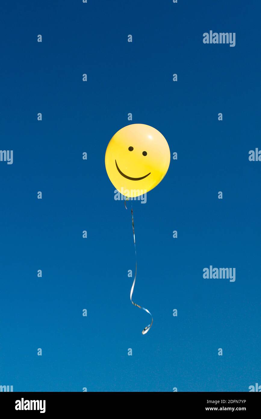 Balloon with smiley face, free Stock Photo - Alamy