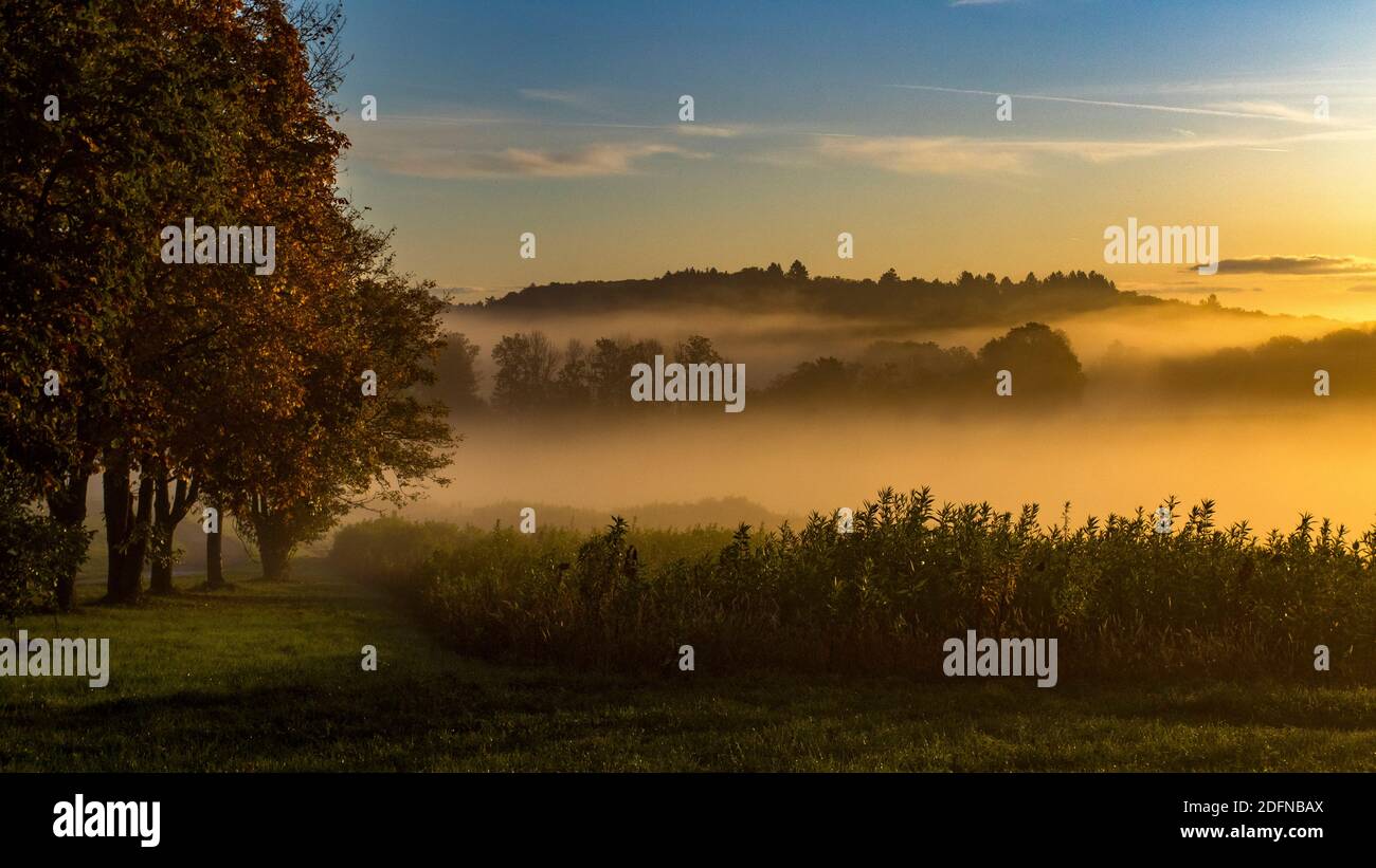 Herbstliche Morgenstimmung Stock Photo