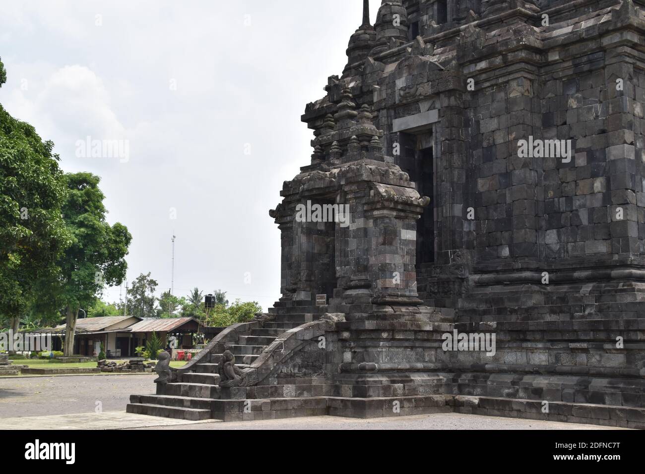 paduraksa gate at front of main temple of the Sojiwan Temple complex in Central Java, Indonesia Stock Photo