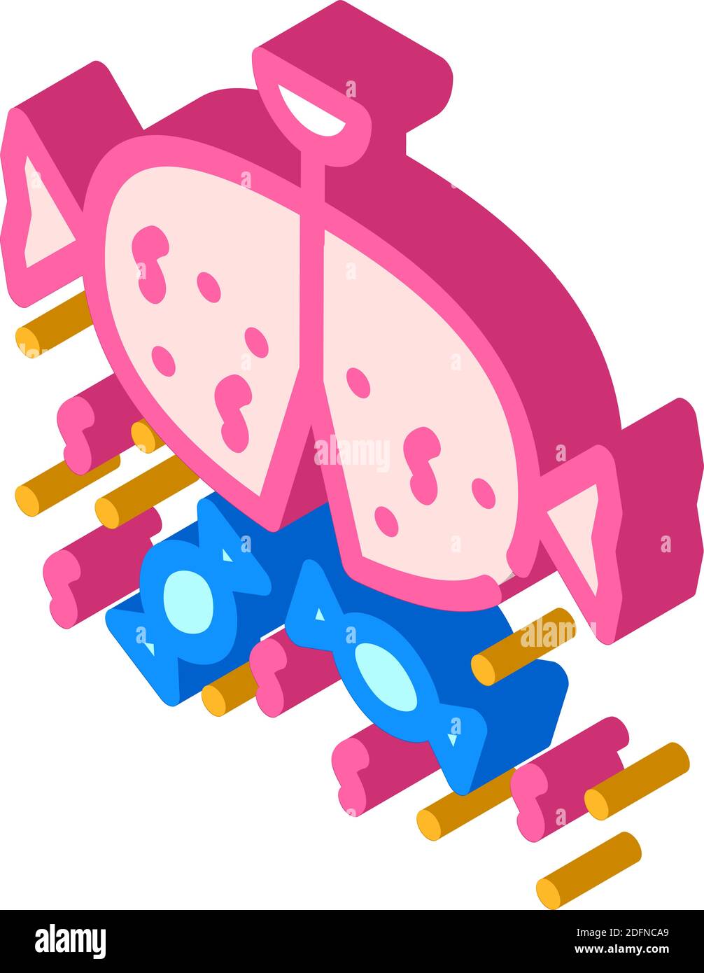 pinata toy with candies glyph icon vector illustration Stock Vector ...