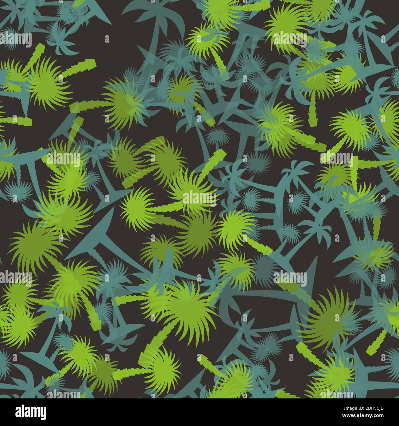 Palm Leaf Vector Seamless Pattern Background Illustration Stock Vector ...