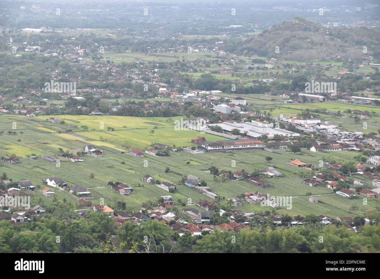 view of Yogyakarta from above Stock Photo