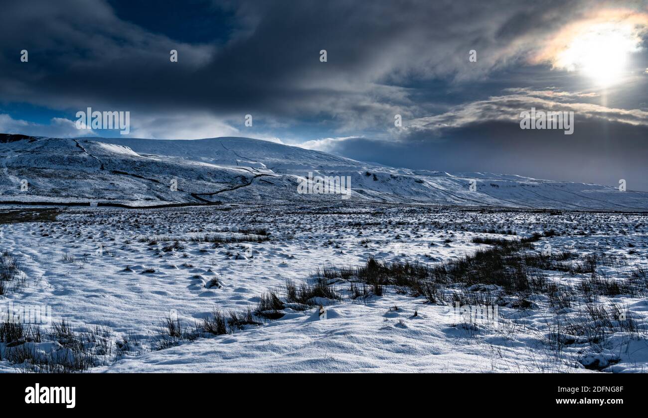 Yorkshire Dales in the Snow, Langstrothdale Stock Photo
