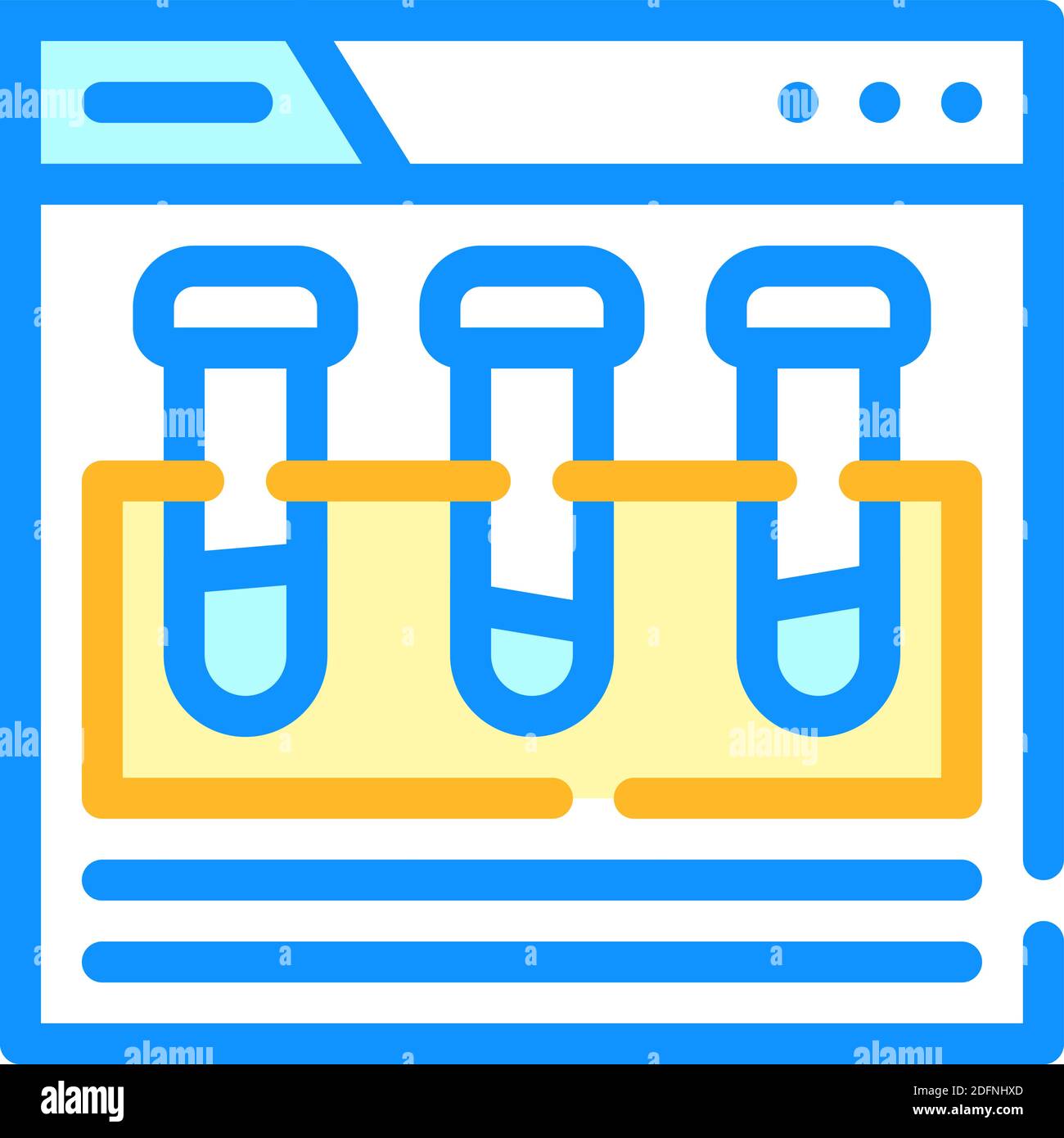laboratory test online experiment color icon vector illustration Stock ...