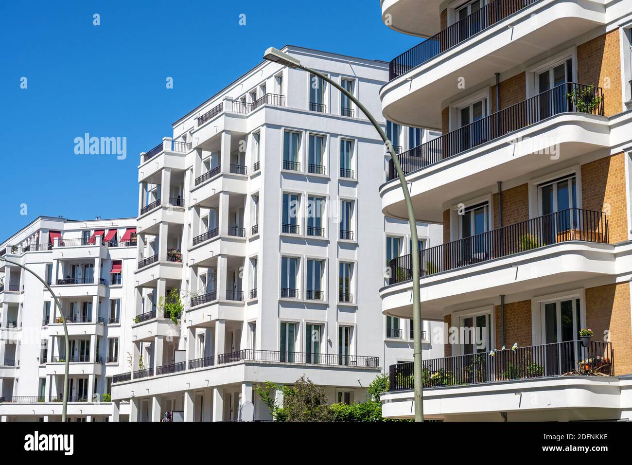 Modern luxury apartment buildings seen in Prenzlauer Berg, Berlin Stock Photo