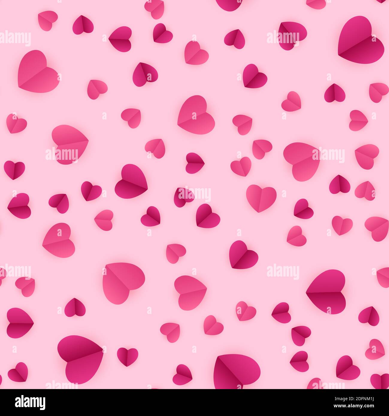 Abstract Heart Seamless Pattern Background. Vector Illustration Stock Vector