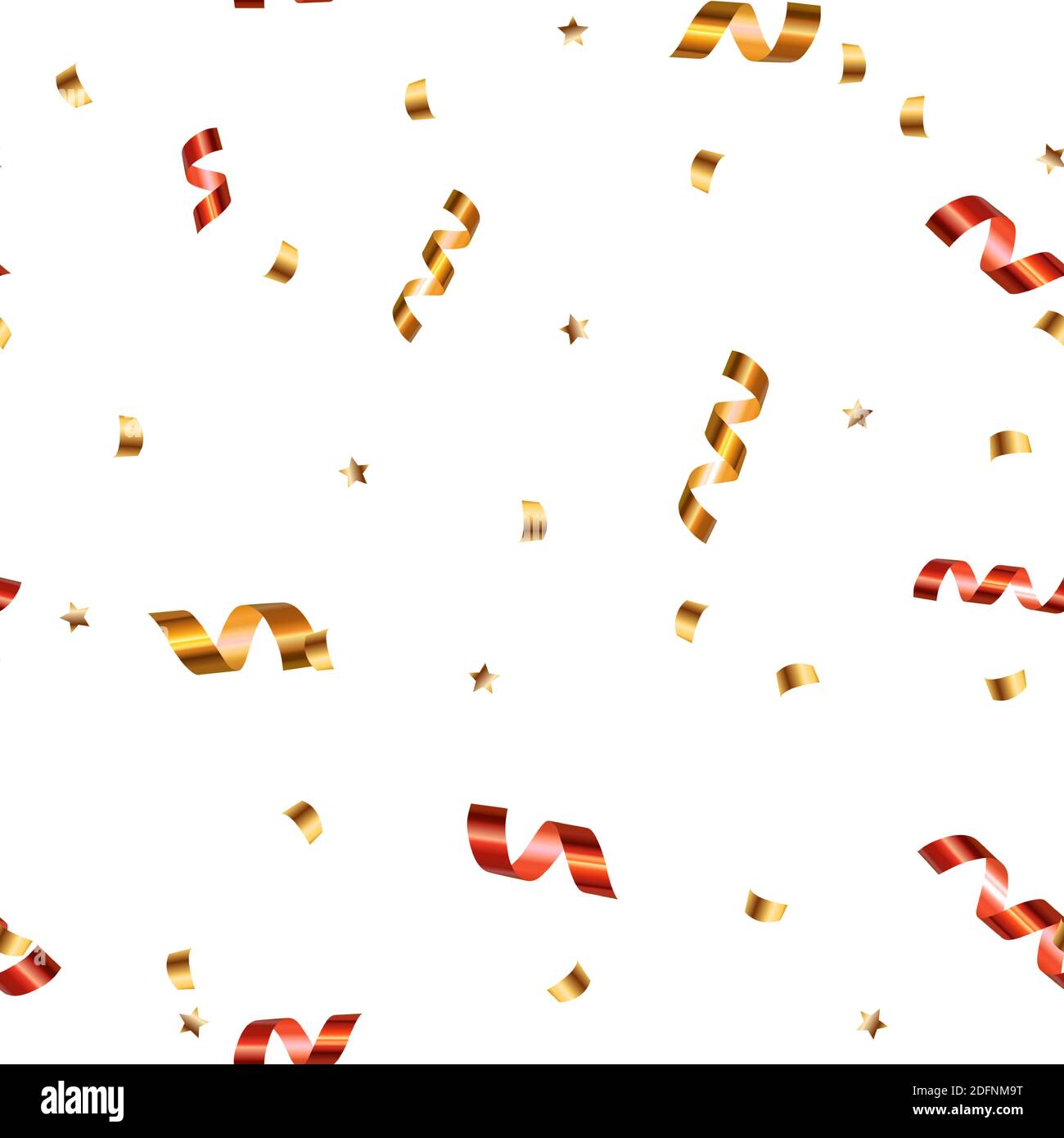 Abstract Party Confetti and Stars Seamless Pattern Background. Vector ...