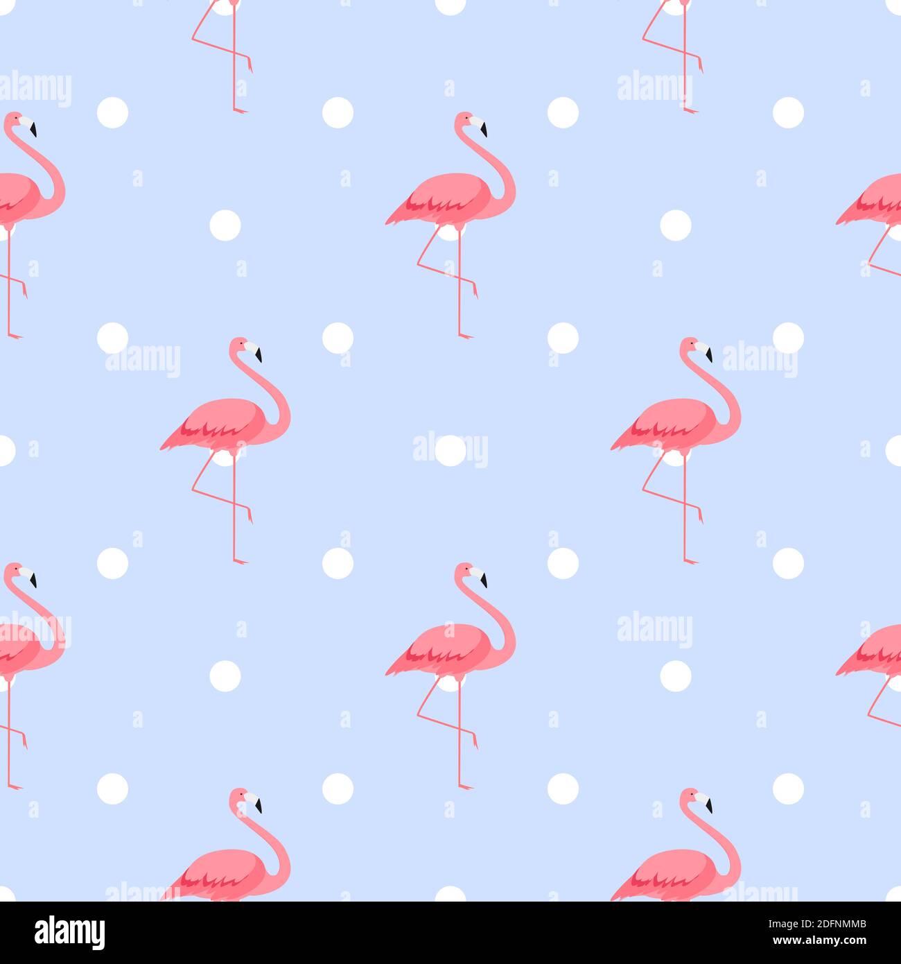 Pink Flamingo Cute Seamless Pattern Background Vector Illustration ...
