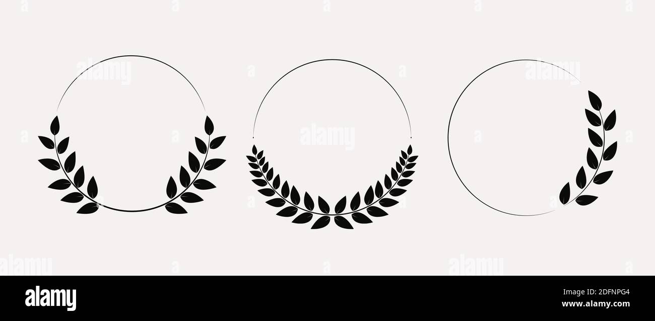 Laurel wreath collection set. Vector Illustration Stock Vector