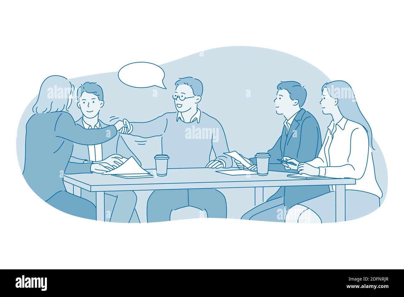 Teamwork, brainstorm, business meeting concept Stock Vector Image & Art ...